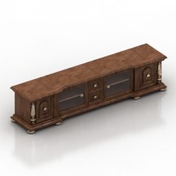 木製ロッカー寝室の家具3Dモデル