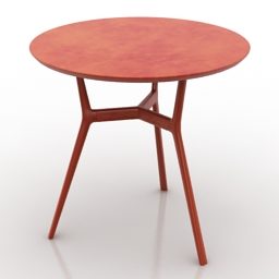 Metal Table Tribu Red Paint 3d model