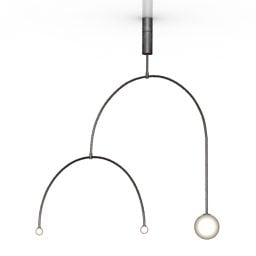 Curved Luster Mobile Chandelier דגם 3D