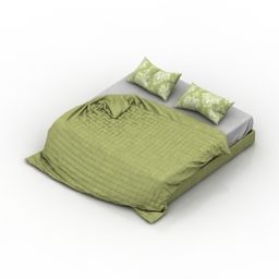 Green Bedclothes Furniture 3d model