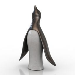 Estatueta de decoração de mesa de pinguim modelo 3d
