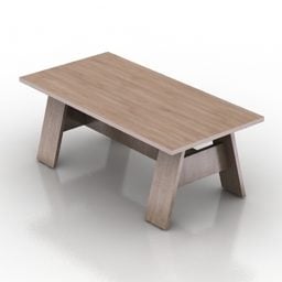 Pöytä puinen Country Style 3D-malli