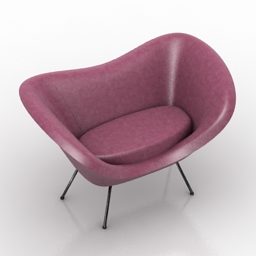 Modern Purple Armchair Molteni 3d model