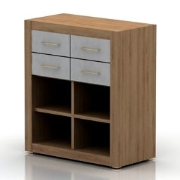 Locker Cupboard Chest Furniture 3d model