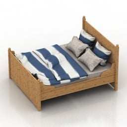 3д модель современной кровати Ikea Gurdal
