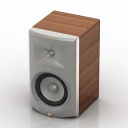 Model 3D drewnianego głośnika
