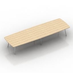 Rectangle Wooden Table Office Furniture 3d model