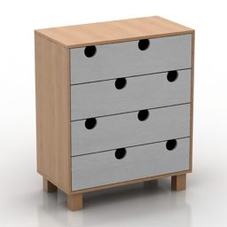 3д модель современного шкафчика