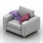 Fabric Armchair With Pillow