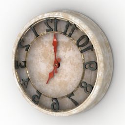Black Circle Alarm Clock 3d model