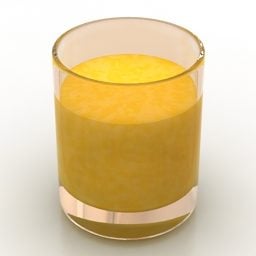 Kitchen Glass Orange 3d model