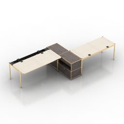 Table Modular Office Furniture 3d model