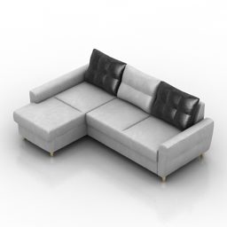 Corner Fabric Sofa Pushe