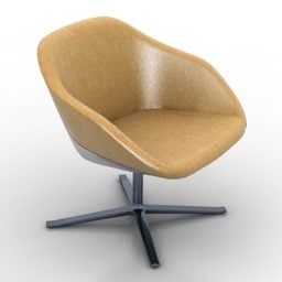 扶手椅龟黄色皮革3d模型