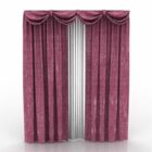 Purple White Curtain
