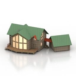 3д модель загородного дома