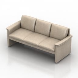 Canapé en tissu 3 places V1 modèle 3D
