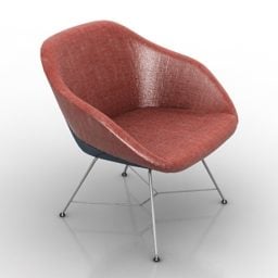 红色扶手椅乌龟3d模型
