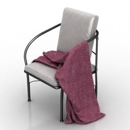 Sessel mit Stoffbezug 3D-Modell