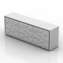Modelo 3d de design de diamante de armário de polígono