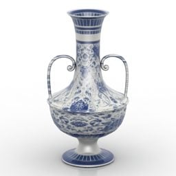 经典阿拉伯花瓶3d模型