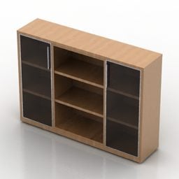 3д модель деревянного шкафчика для офиса и конференции