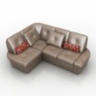 Diseño de empuje de sofá en forma de L