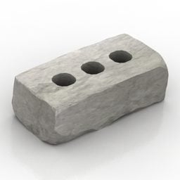 Grey Brick 3d model