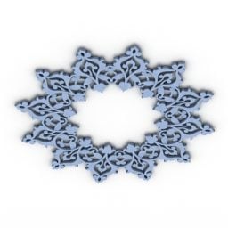 Décoration de rosette islamique modèle 3D