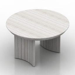 Round Wood Table Anversa 3d model