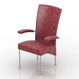 كرسي بذراعين عالي الظهر نموذج فيغاس ثلاثي الأبعاد
