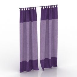 Purple Fabric Curtain V1 3d model