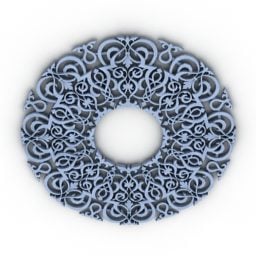 圆形花环装饰3d模型
