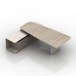 Office Combine Table Cabinet 3d model