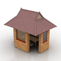 3d модель маленького будинку-альтанки