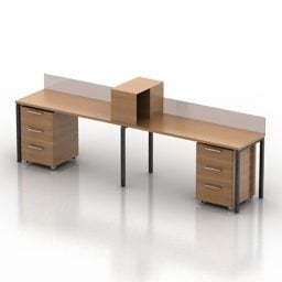 3д модель рабочего стола, офисной мебели для конференций