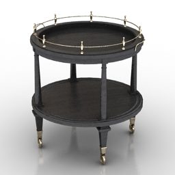 3д модель круглого стола Hickory Design