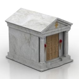 Model 3D mauzoleum architektury wiktoriańskiej