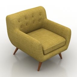 Single Armchair Dane Lounge 3d model