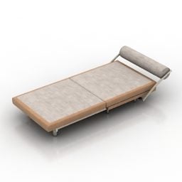 Olohuoneen moderni sohva kahdella tyynyllä 3d-malli
