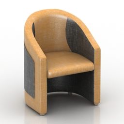 Шкіряне односпальне крісло Tiko 3d модель