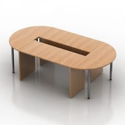3д модель овального конференц-стола