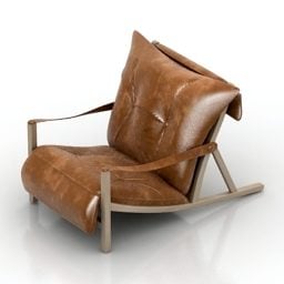 Leren fauteuil V2 3D-model