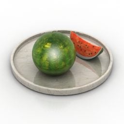 هندوانه میوه مدل سه بعدی