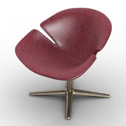 Leather Armchair Bloom Shape 3d model