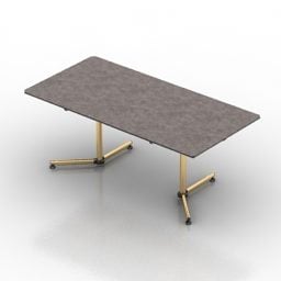 Rectangle Mdf Top Office Table 3d model
