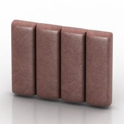Flat pute for sofa 3d-modell