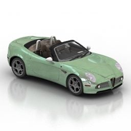 アルファロメオ 8c 車 2010 3D モデル