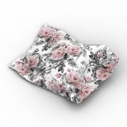 Floral Pillow Bedroom Accesories 3d model