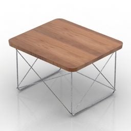 Wooden Table Eames Style 3d model